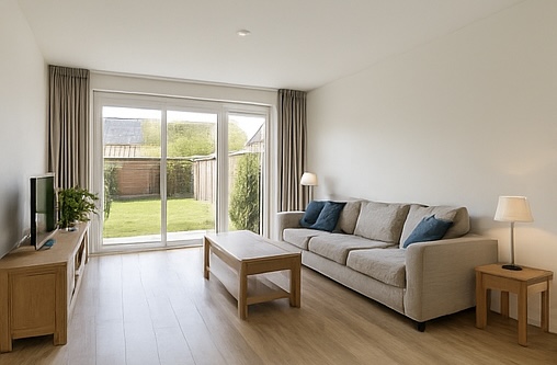 Moderne tussenwoning met diepe tuin in rustige buurt